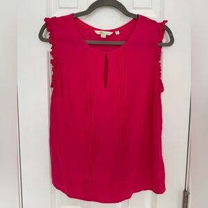 Boden Fuchsia Ruffle Sleeve Blouse